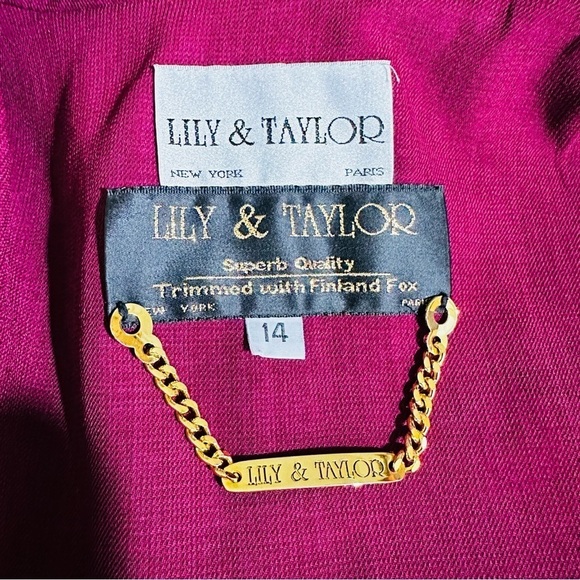 Vintage Lily & Taylor New York & Paris Women’s Sz 14 Pink Trench Coat - Picture 13 of 16